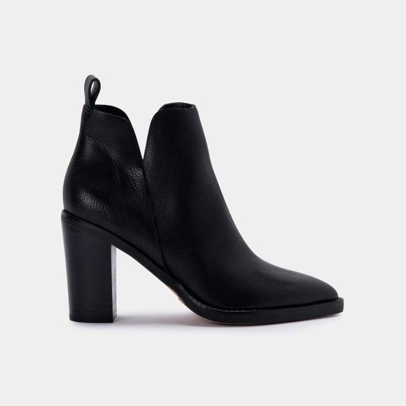 Dolce Vita Shanon Chelsea Leather Pointed Toe Ankle Booties - Picture 3 of 4